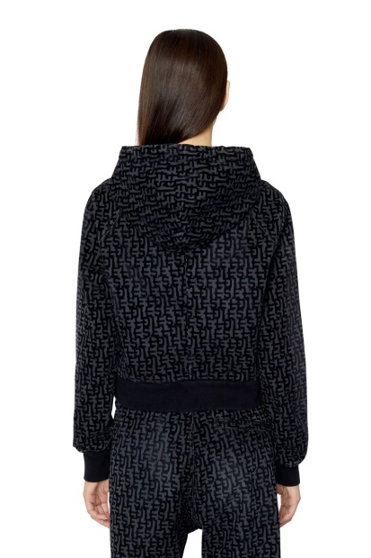 Black Diesel UK D-Angy Track Denim Hoodie