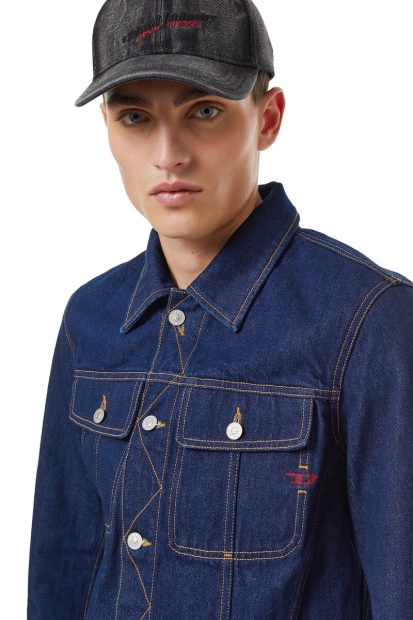 Dark Blue Diesel UK D-Milo Trucker Jacket