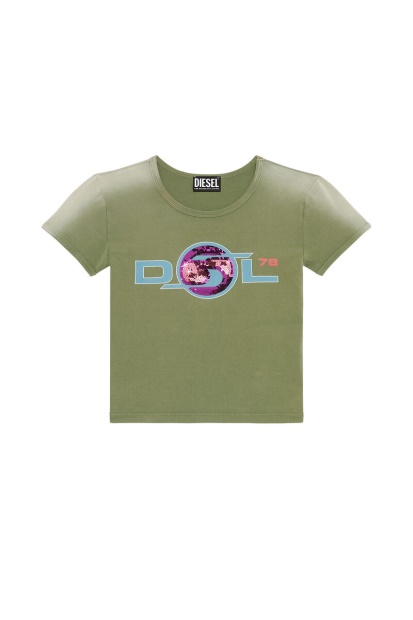 Diesel UK T-Uncutie-Long-E2 Olive Green