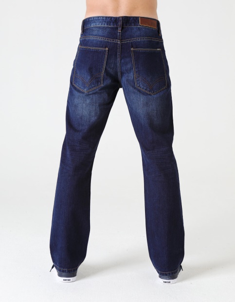 Dark Blue Diesel UK Rudy Straight Washed Indigo