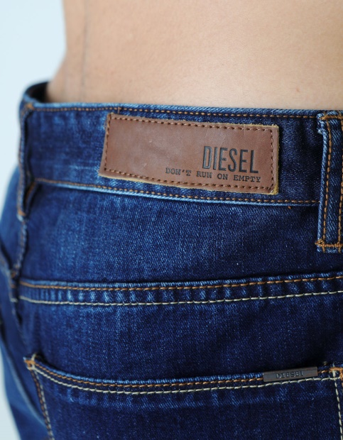 Dark Blue Diesel UK Rudy Straight Washed Indigo