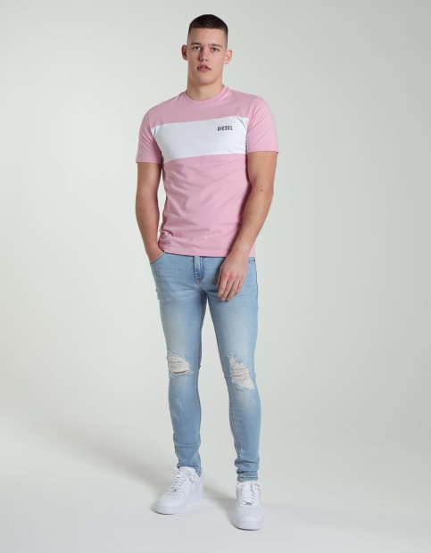 Saxon Skinny Fit Ocean Diesel UK Light Blue