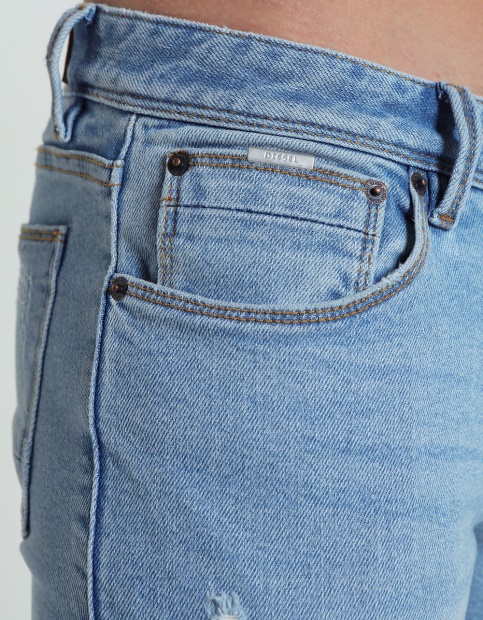 Saxon Skinny Fit Ocean Diesel UK Light Blue