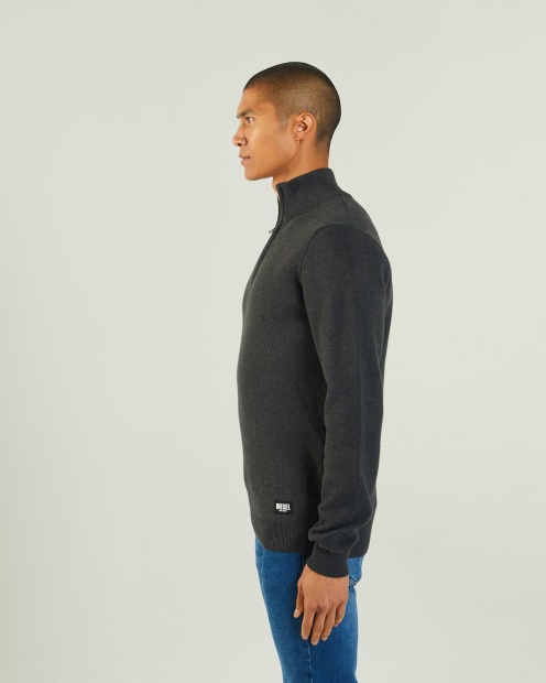 Colter Half Zip Charcoal Marl Diesel UK Dark Grey