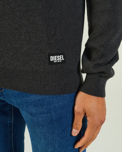 Colter Half Zip Charcoal Marl Diesel UK Dark Grey