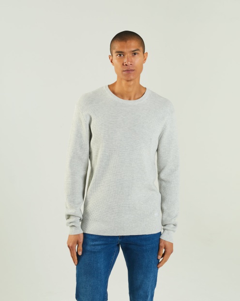 Light Grey Diesel UK Waldon Sweater Blizzard Marl