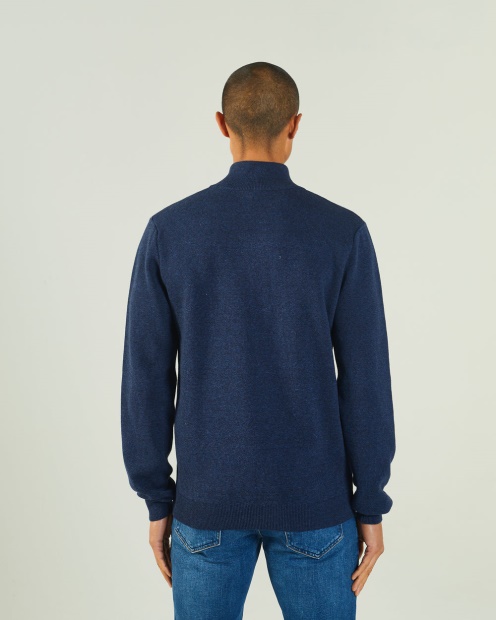 Diesel UK Colter Half Zip Space Marl Blue