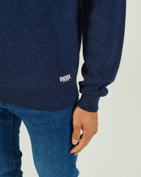 Diesel UK Colter Half Zip Space Marl Blue