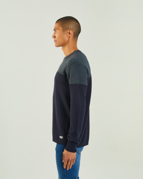 Luigi Sweater Navy/Green Diesel UK