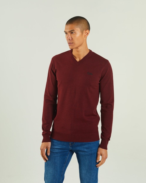 Tony V Neck Biking Red Melange Diesel UK