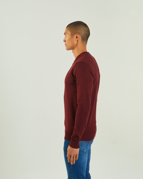 Tony V Neck Biking Red Melange Diesel UK