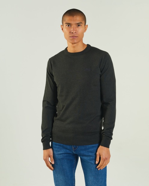 Diesel UK Dylan Round Neck Deep Pine Marl Green