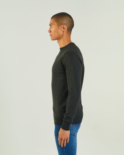 Diesel UK Dylan Round Neck Deep Pine Marl Green