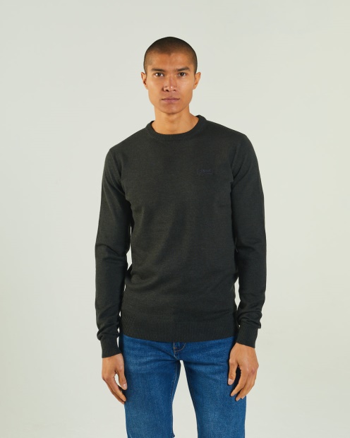 Diesel UK Dylan Round Neck Deep Pine Marl Green