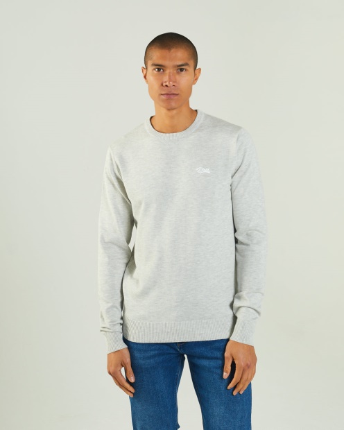 Dylan Round Neck Blizzard Marl Diesel UK Light Grey