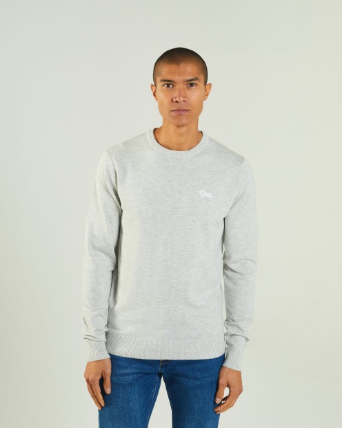 Dylan Round Neck Blizzard Marl Diesel UK Light Grey