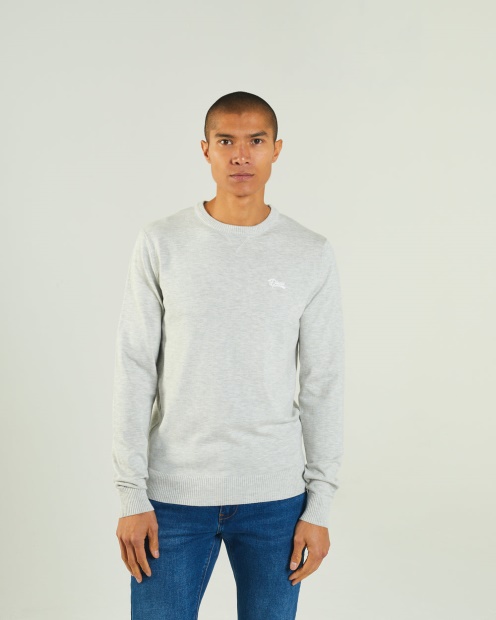 Dylan Round Neck Blizzard Marl Diesel UK Light Grey
