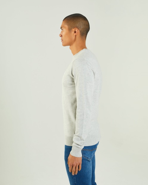 Dylan Round Neck Blizzard Marl Diesel UK Light Grey