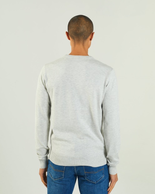 Dylan Round Neck Blizzard Marl Diesel UK Light Grey