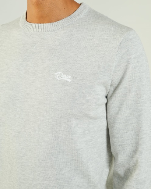 Dylan Round Neck Blizzard Marl Diesel UK Light Grey