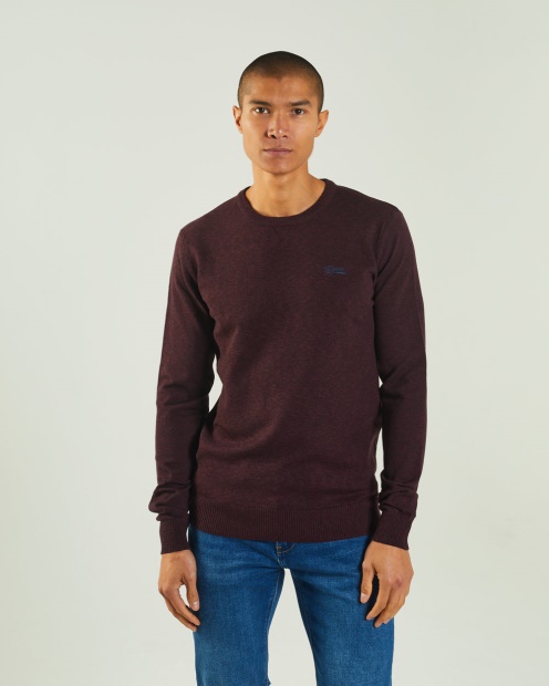 Wine Diesel UK Dylan Round Neck Port Royale Mel