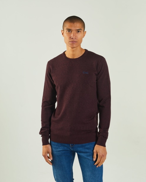 Wine Diesel UK Dylan Round Neck Port Royale Mel