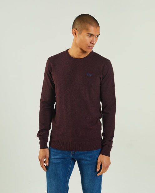 Wine Diesel UK Dylan Round Neck Port Royale Mel