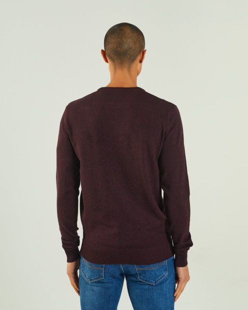 Wine Diesel UK Dylan Round Neck Port Royale Mel