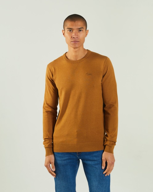 Dylan Round Neck Maple Leaf Diesel UK Brown