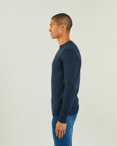 Diesel UK Dylan Round Neck Eclipse Mel Blue