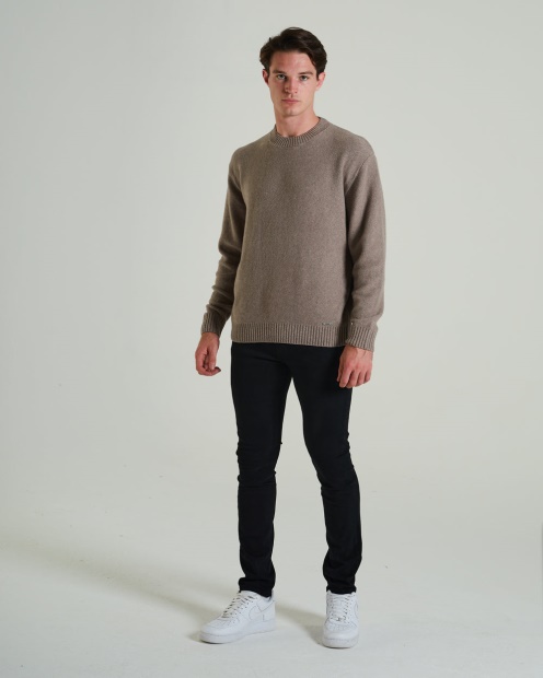 Grey Nevis Sweater Stone Biscuit Diesel UK