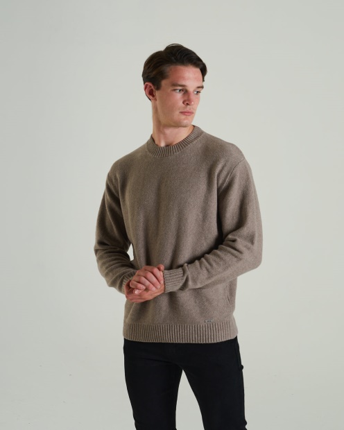 Grey Nevis Sweater Stone Biscuit Diesel UK