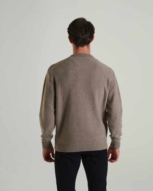 Grey Nevis Sweater Stone Biscuit Diesel UK