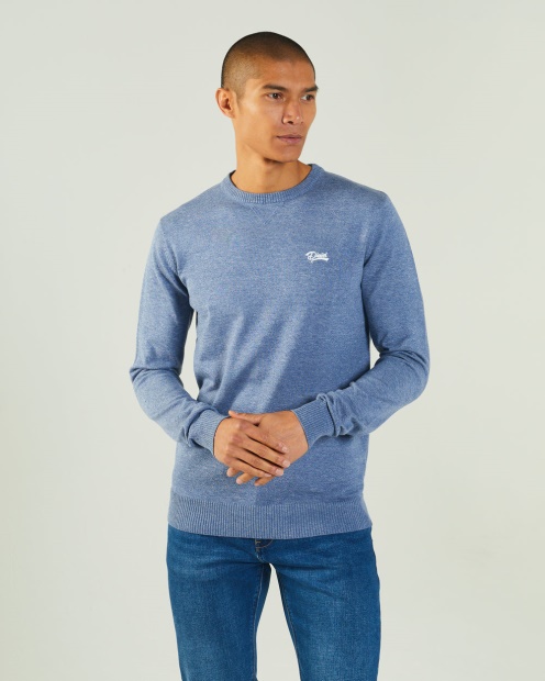 Diesel UK Dylan Round Neck Snorkel Melange Blue