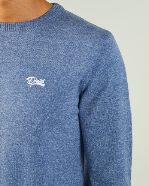 Diesel UK Dylan Round Neck Snorkel Melange Blue