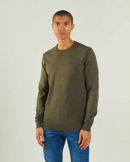 Khaki Diesel UK Dylan Round Neck Combat Green