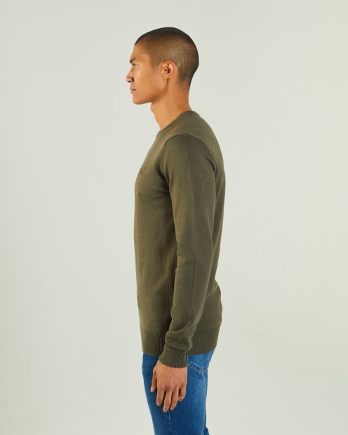 Khaki Diesel UK Dylan Round Neck Combat Green