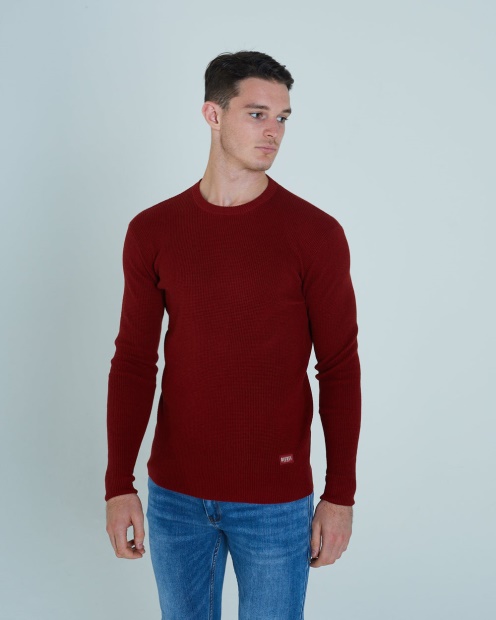 Warren Sweater Rust Red Mel Diesel UK