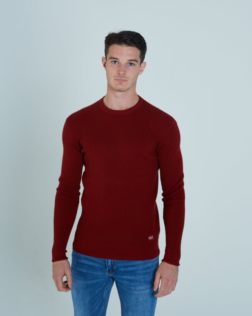 Warren Sweater Rust Red Mel Diesel UK