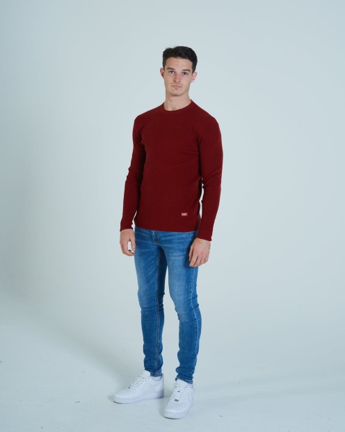 Warren Sweater Rust Red Mel Diesel UK