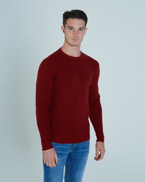 Warren Sweater Rust Red Mel Diesel UK