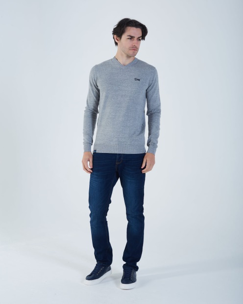 Grey Tom V Neck Gravel Diesel UK