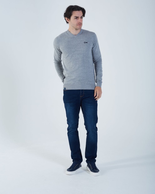 Grey Tom V Neck Gravel Diesel UK