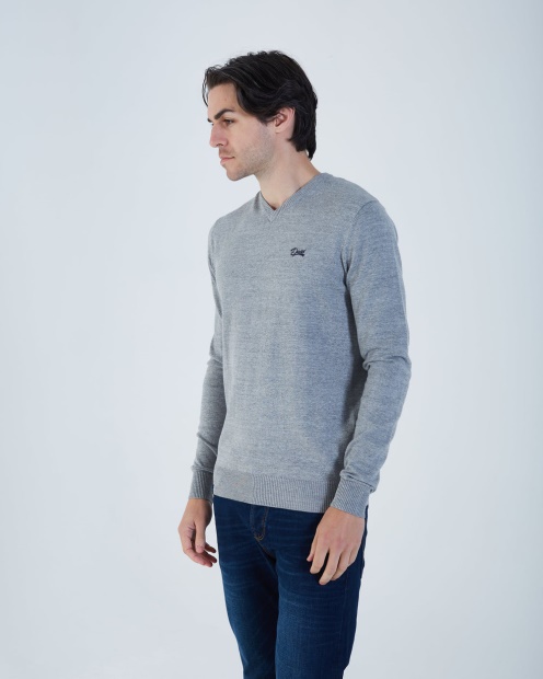 Grey Tom V Neck Gravel Diesel UK