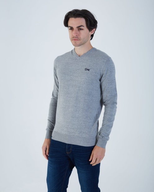 Grey Tom V Neck Gravel Diesel UK