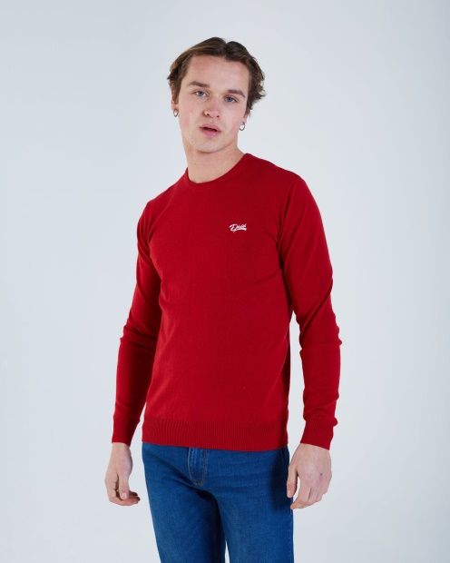 Diesel UK Dale Round Neck High Risk Red Mel
