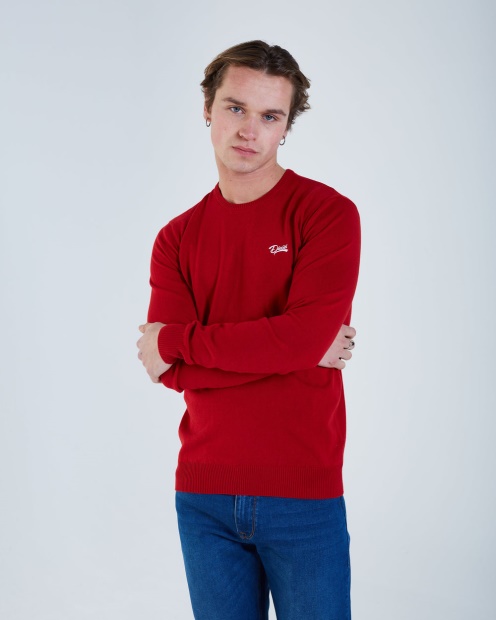 Diesel UK Dale Round Neck High Risk Red Mel