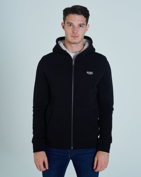 Diesel UK Bruce Sherpa Lined Zip Black
