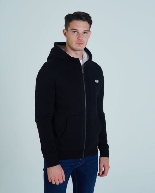 Diesel UK Bruce Sherpa Lined Zip Black