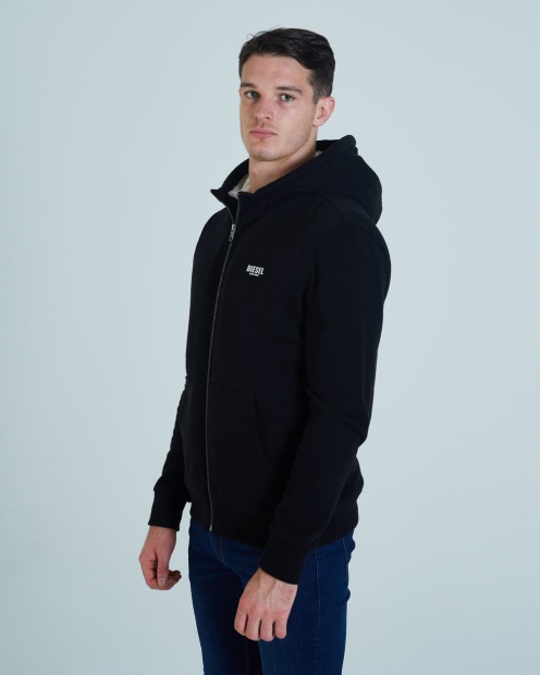 Diesel UK Bruce Sherpa Lined Zip Black